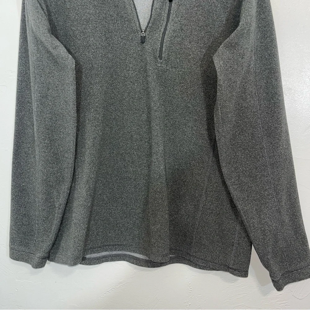 L. L. Bean Gray Quarter Zip Fleece Pullover Medium Tall